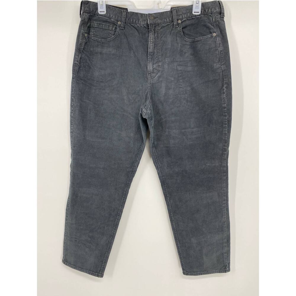 American Eagle Outfitters Gray Super Stretch Corduroy Mom Jeans Pants NEW 18R